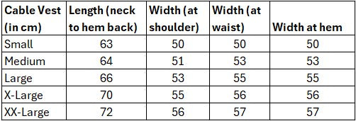 Cable Vest